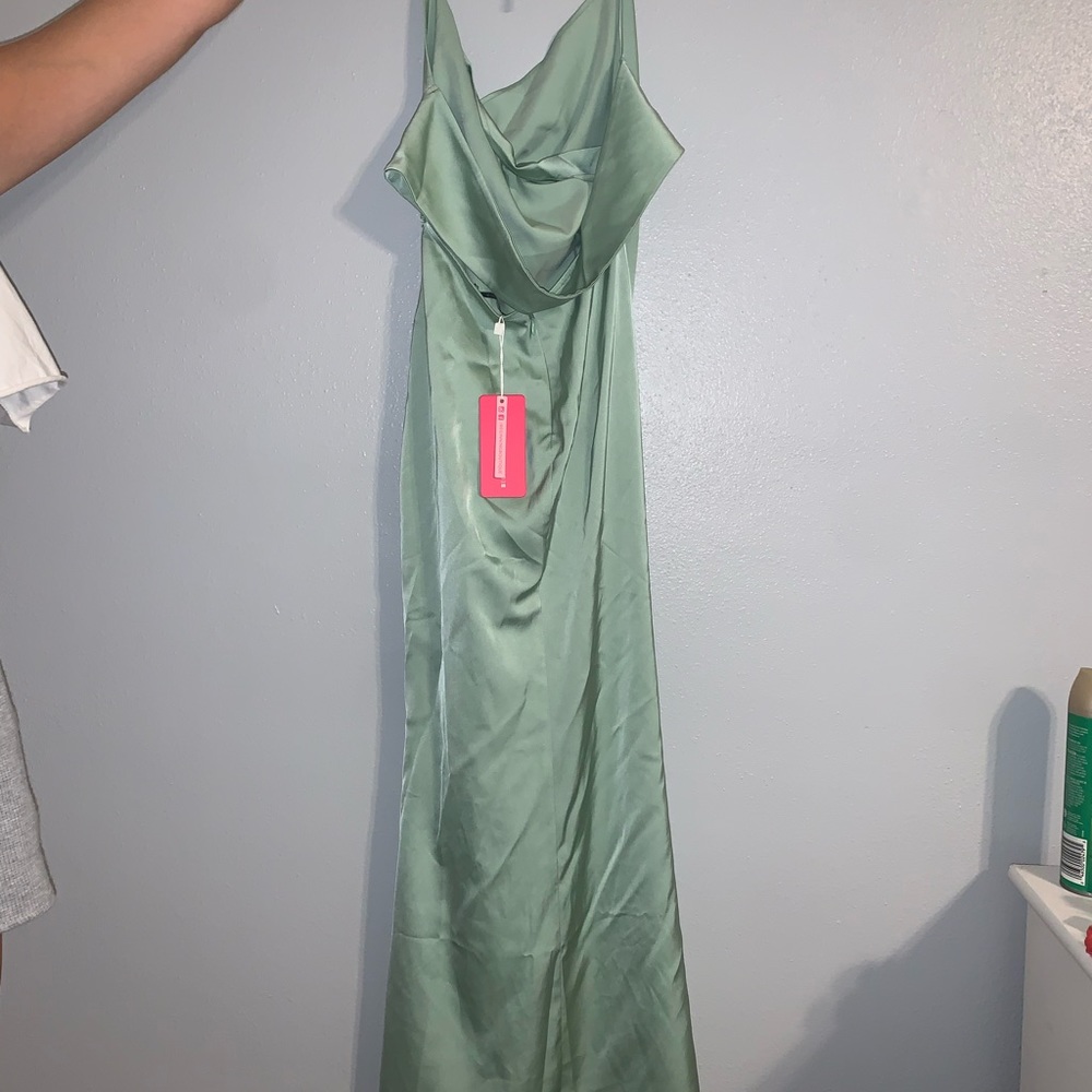 Beginning boutique pastel green maxi dress XS